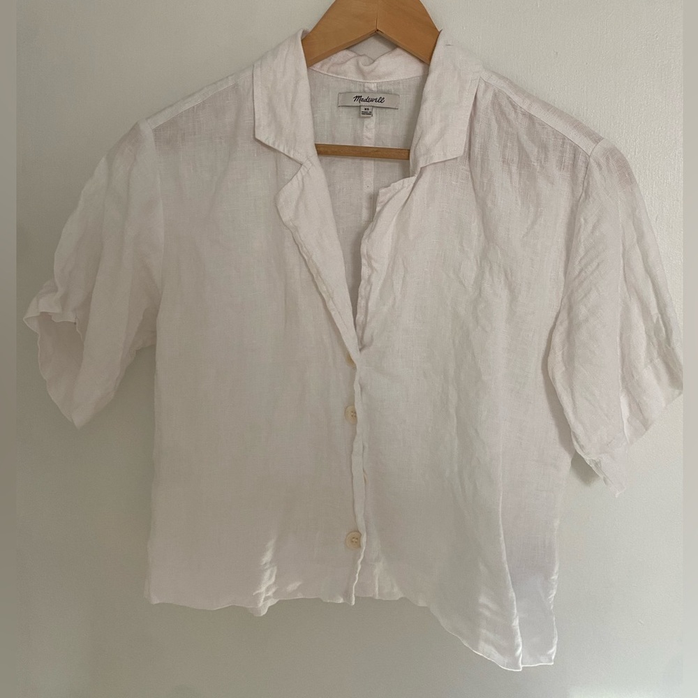 MADEWELL White Linen Button Up